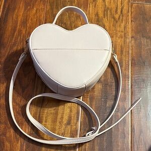 MMS Designs Blush Pink Heart Crossbody Bag.